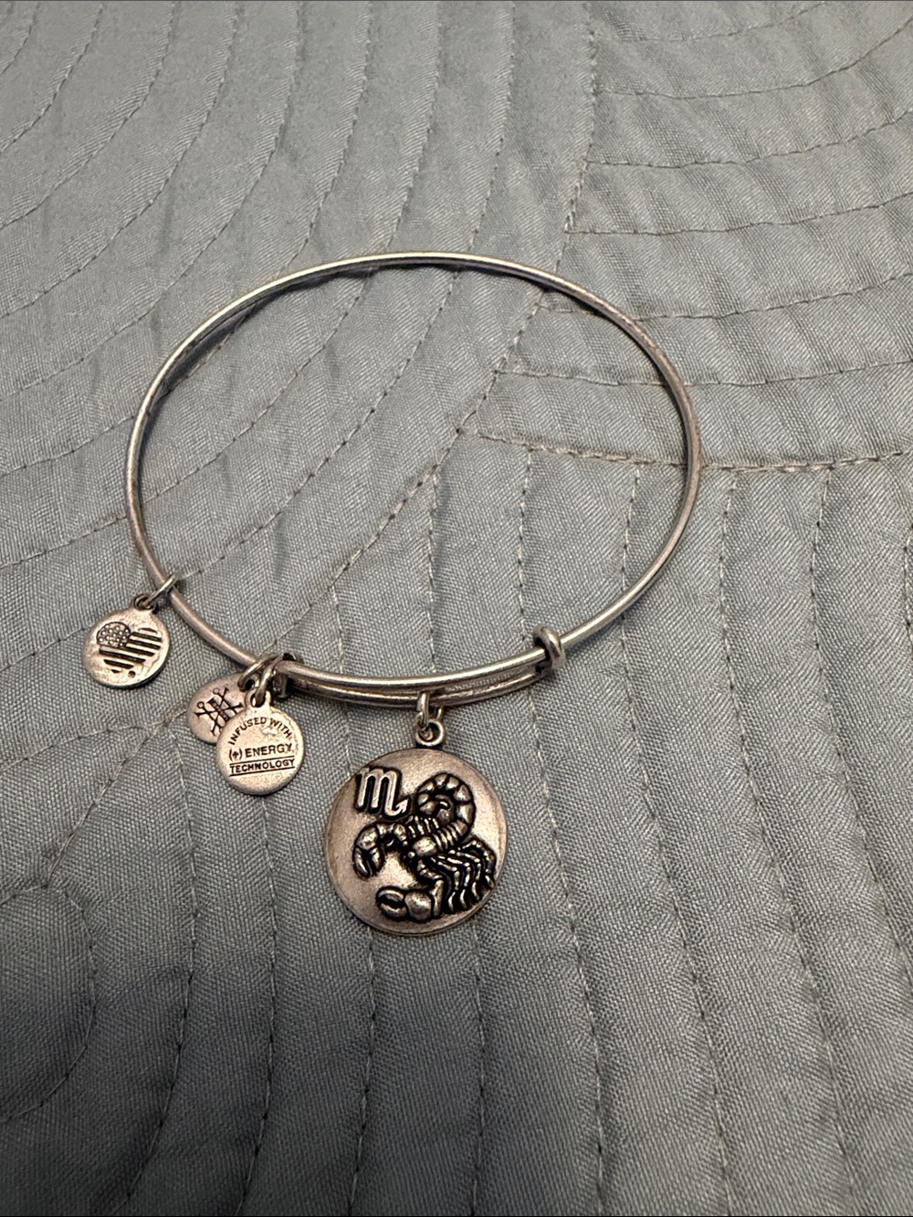 Alex and Ani - Scorpio Zodiac Charm Bangle Bracelet - Silver Tone